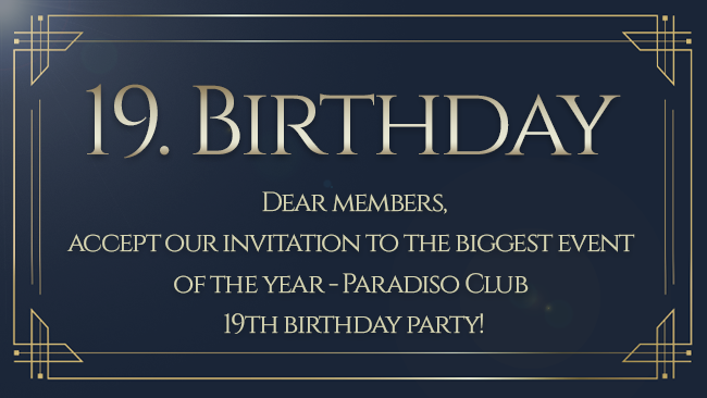 Paradiso Swingers Club - Club Birthday